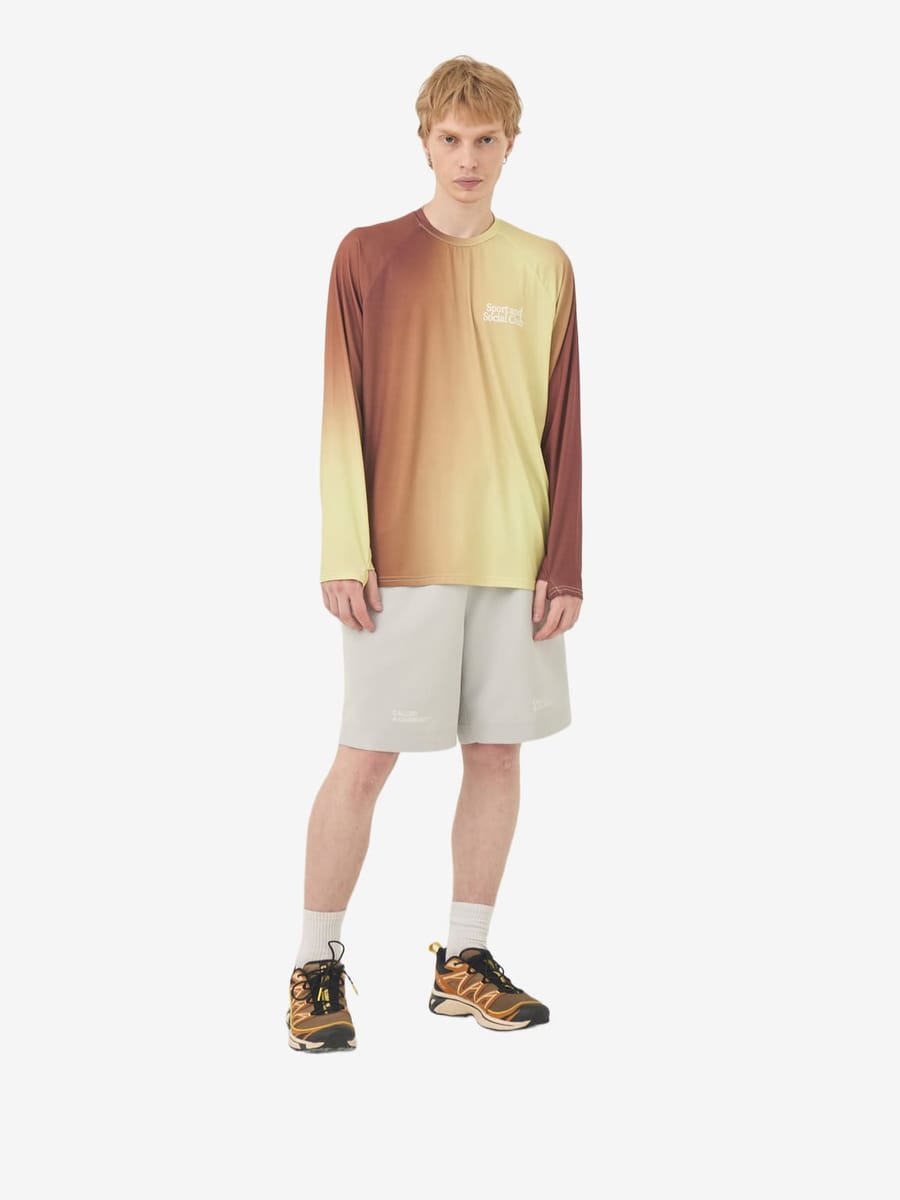CALLED A GARMENT — Лонгслив Running Медный/Желтый Неон