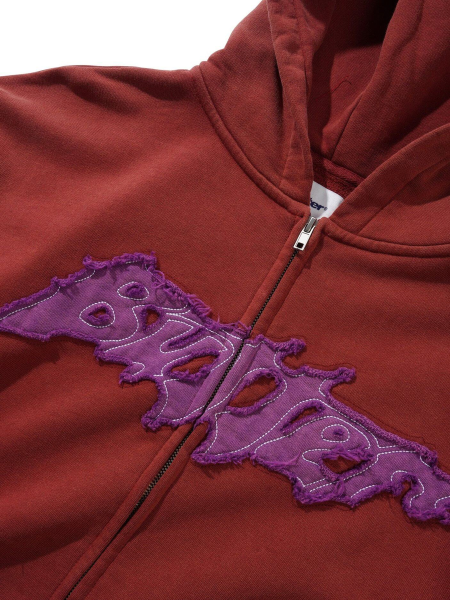 BUTTER GOODS — Худи Amplify Zip-Thru Hood Washed Russet