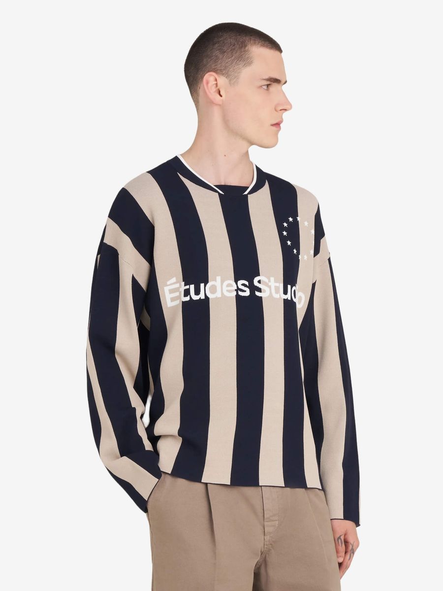 ÉTUDES STUDIO — Лонгслив Soccer LS Striped Navy