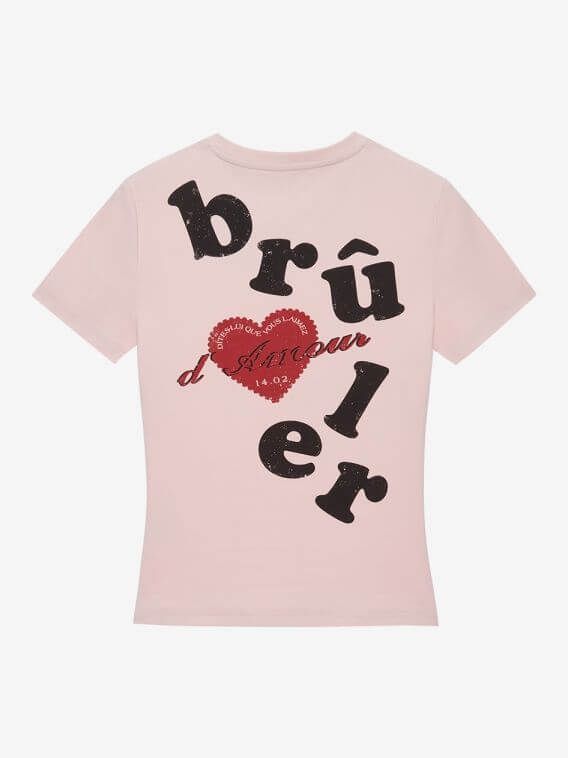 BRÛLER D’AMOUR — Футболка 'Amour Brut' Pink