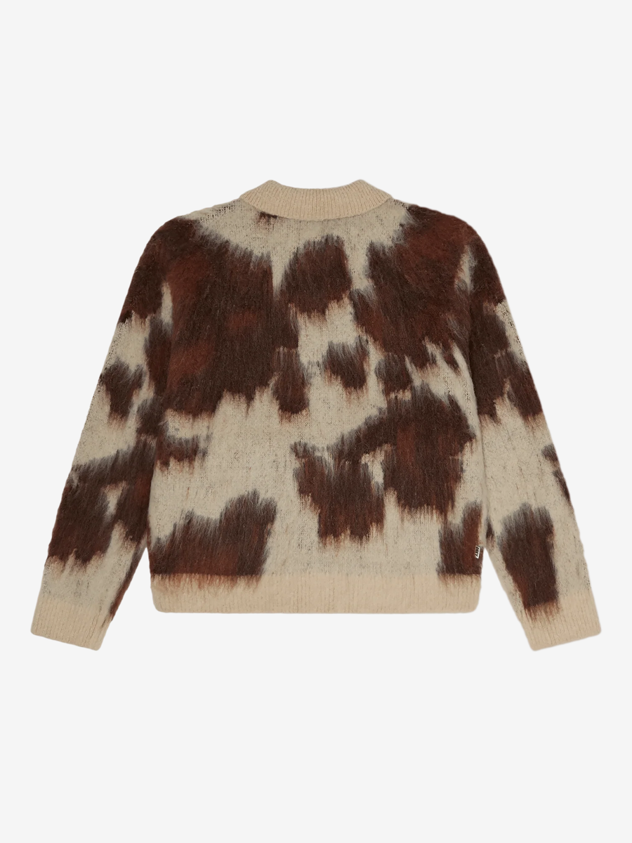 OBEY — Свитер Cow Pattern ZIP Sweater Cow Multi