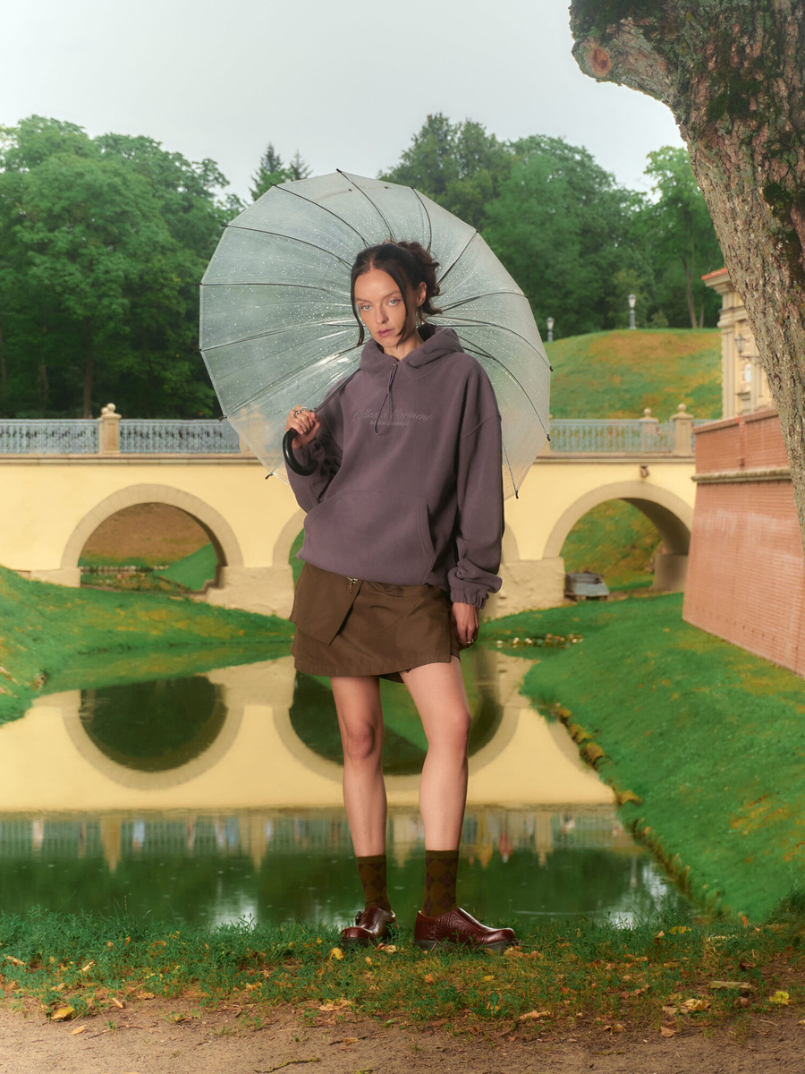 CALLED A GARMENT — Худи Classic CG Hoodie Серо-фиолетовый
