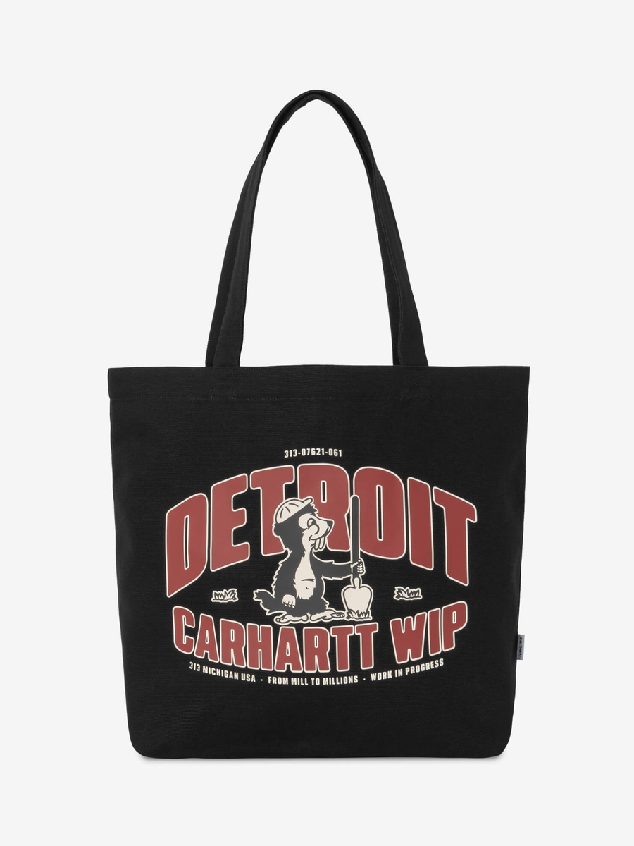 CARHARTT WIP — Сумка-Шоппер Canvas Graphic Tote Underground Print Black
