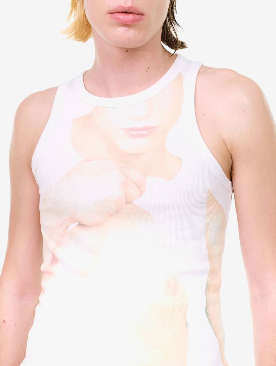 CARNE BOLLENTE — Майка Tank Top Power Bottom White