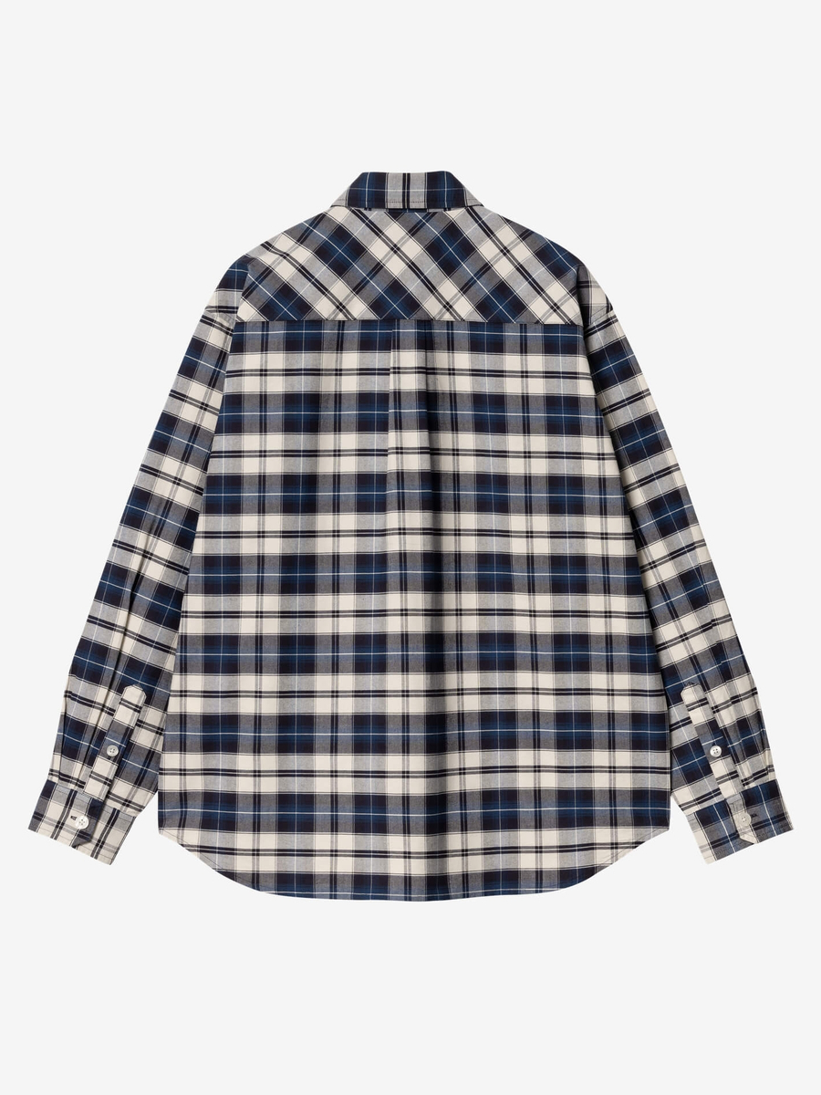 CARHARTT WIP — Рубашка Tarbell Check Dark Navy/White