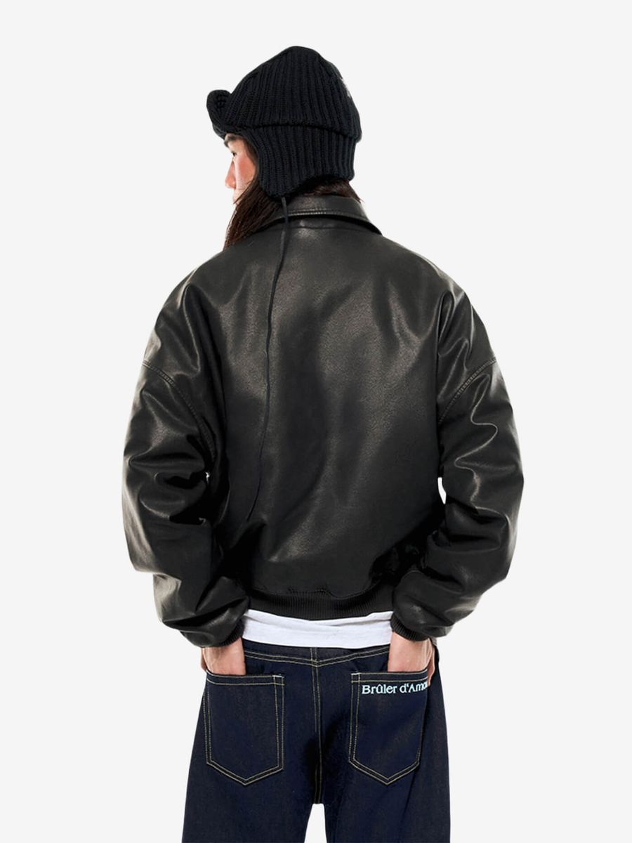 BRÛLER D’AMOUR — Куртка кожаная Jacket "Cas" Black