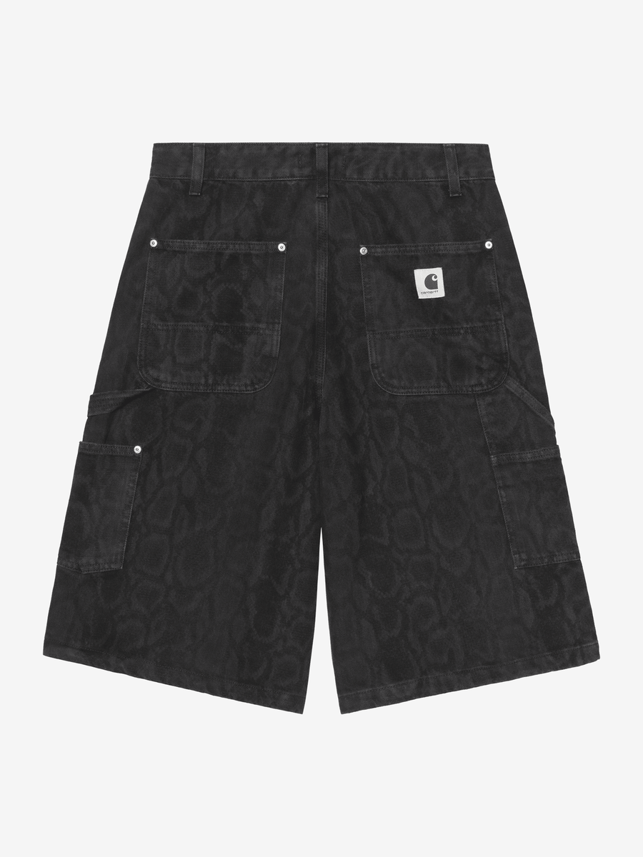 CARHARTT WIP — Шорты W Snake Nixon Double Knee Camo Black (Heavy Stone Wash)