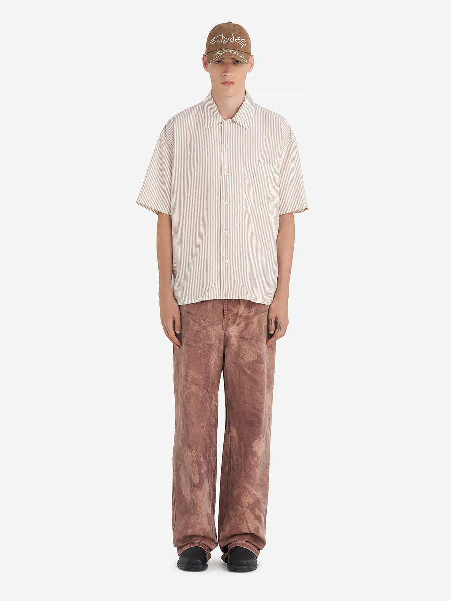ÉTUDES STUDIO — Рубашка Camp Collar Shirt Striped Off White