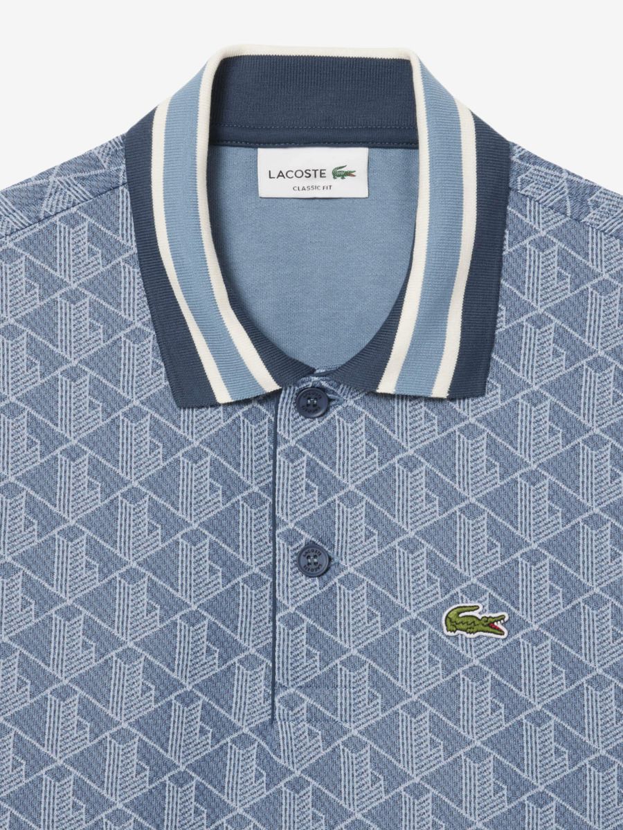 LACOSTE — Футболка Поло Classic Fit Contrast Collar Monogram Falcon/Overview