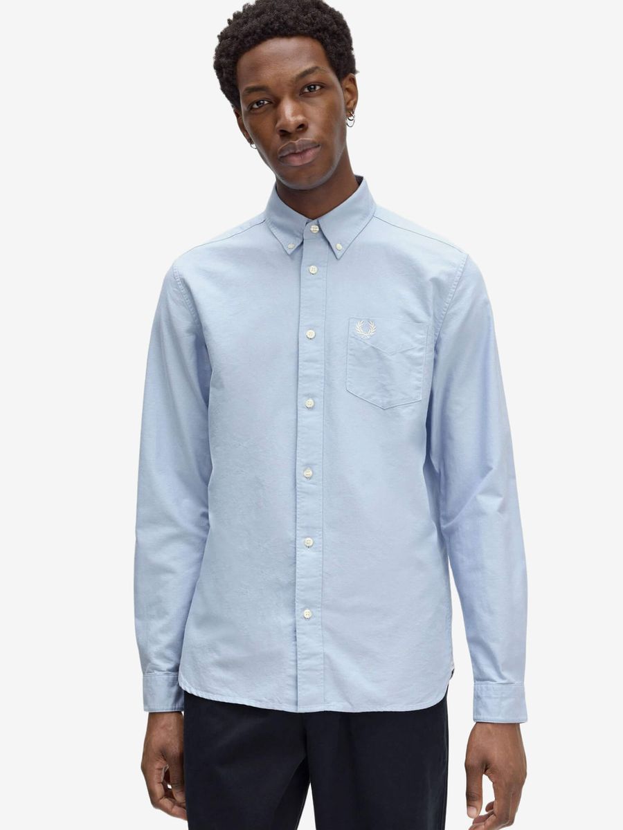 FRED PERRY — Рубашка Oxford Laurel Light Smoke