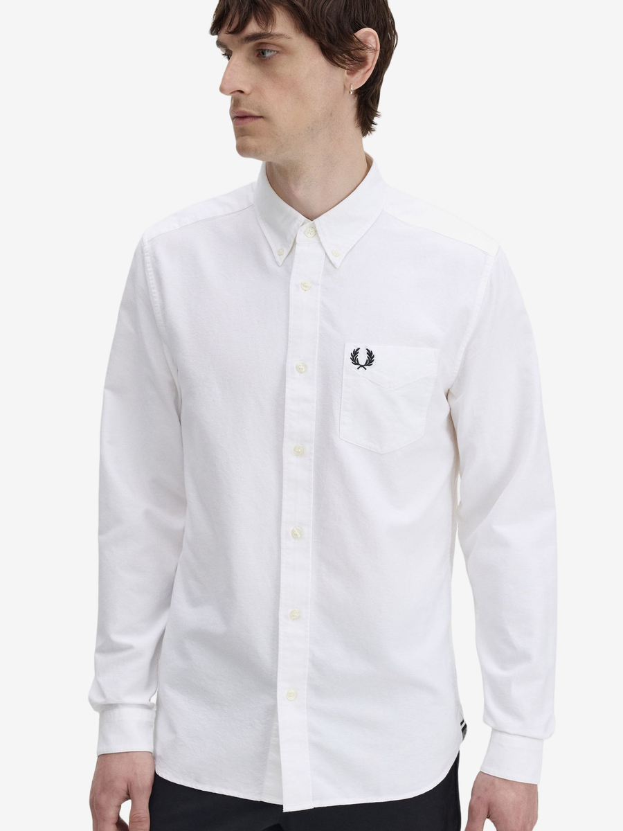 FRED PERRY — Рубашка Oxford Laurel White