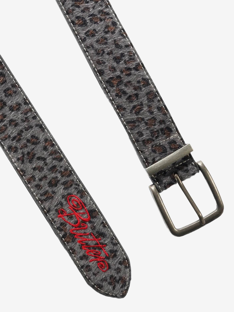 BUTTER GOODS — Ремень Animal Hide Belt Grey Leopard