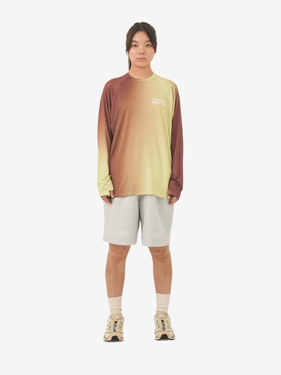 CALLED A GARMENT — Лонгслив Running Медный/Желтый Неон
