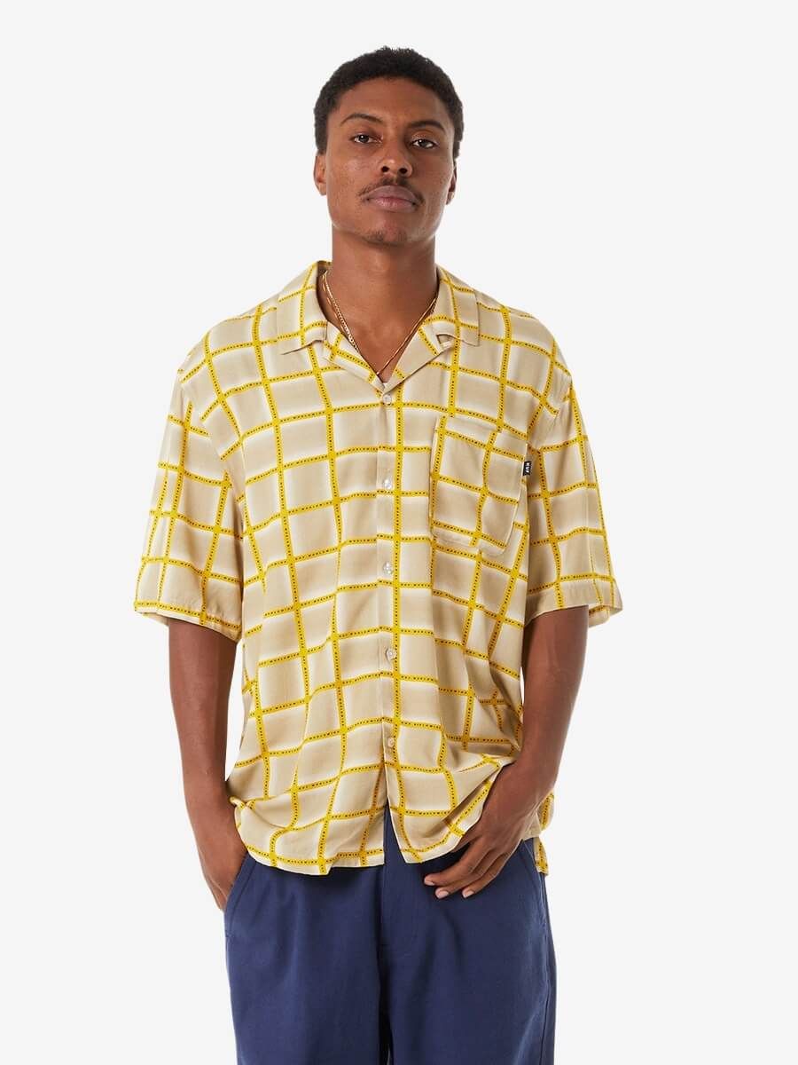 HUF — Рубашка Flynn S/S Resort Shirt Mustard