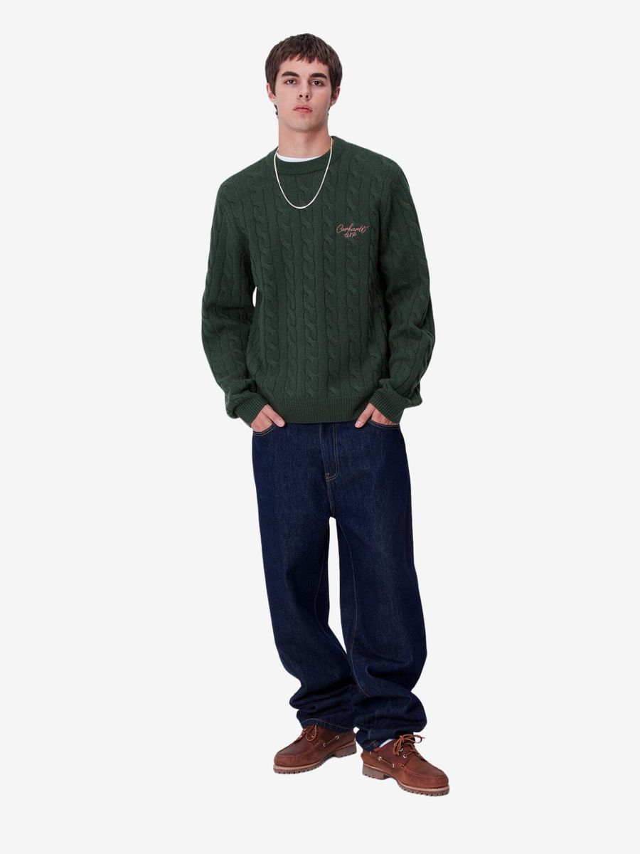 CARHARTT WIP — Свитер Вязаный Signature Sycamore Tree/Dusty Rose