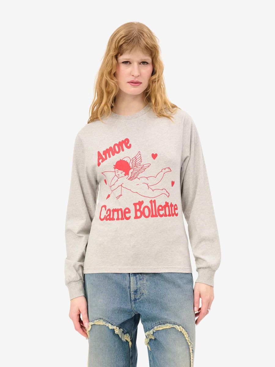 CARNE BOLLENTE — Лонгслив  Under Your Love Spell Melange Grey