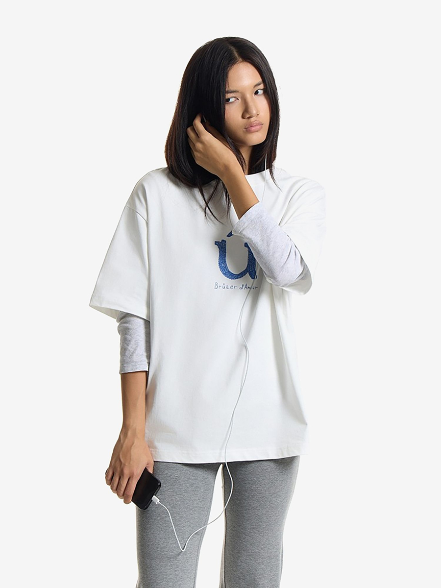 BRÛLER D’AMOUR — Футболка Û T-shirt White