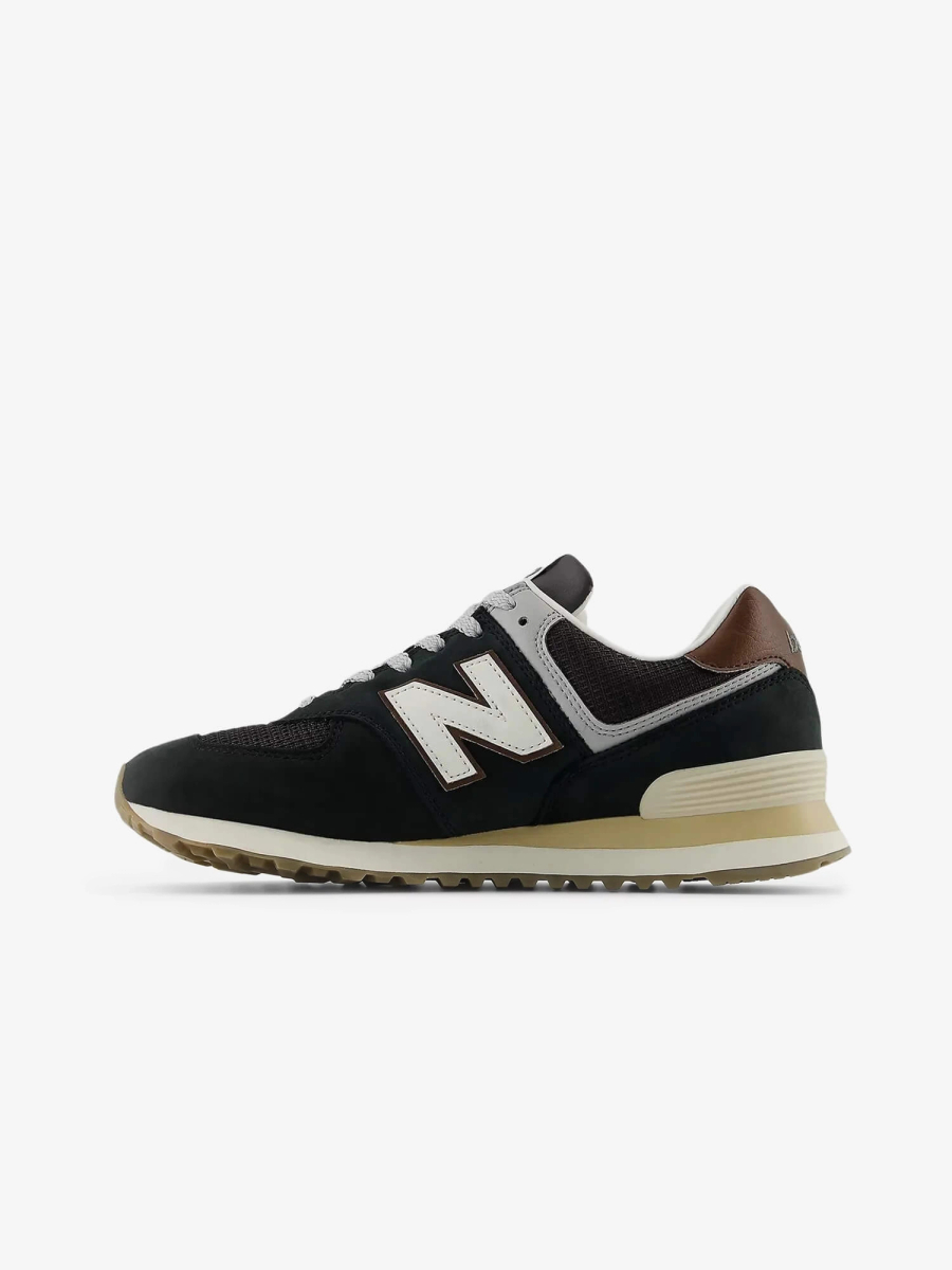 NEW BALANCE — Кроссовки 574 Brown/Silver Metallic