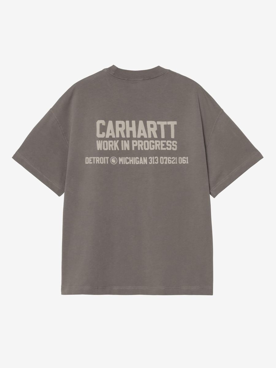 CARHARTT WIP — Футболка S/S Distance Tee Graphite (Stone Dyed)
