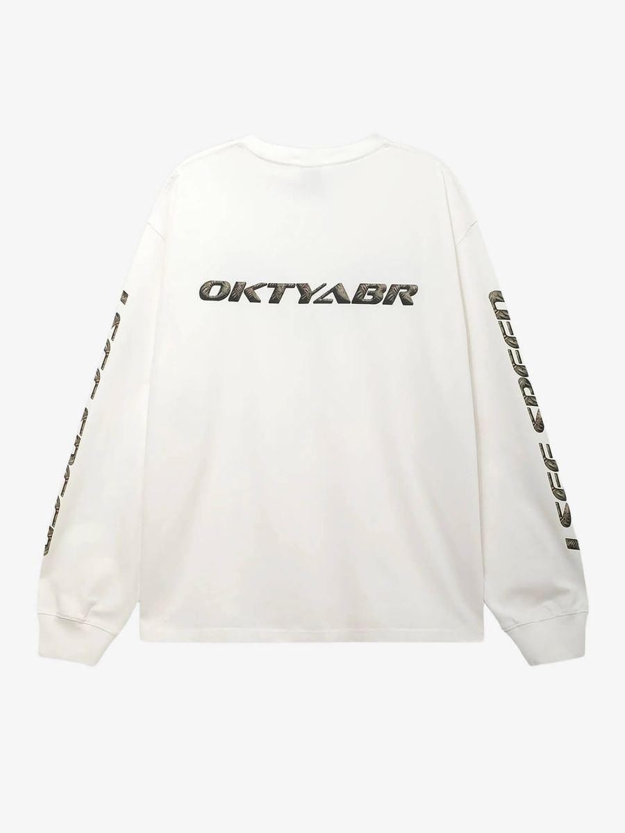 ОКТЯБРЬ — Лонгслив SS'26 Speed White
