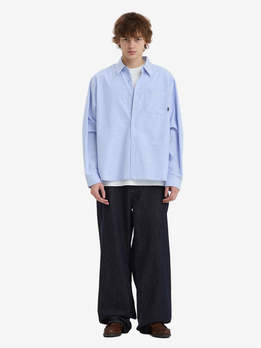 ОКТЯБРЬ — Рубашка AW'26 Stripe Oxford LS Blue Stripe