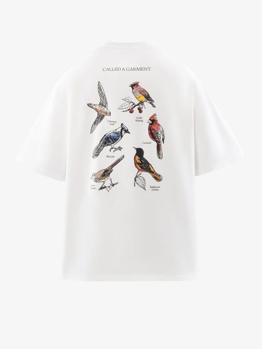 CALLED A GARMENT — Футболка Birds Молочный