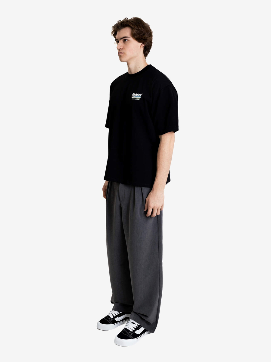 DISSIDENT — Штаны Graduate Wide Trousers in Melange Grey