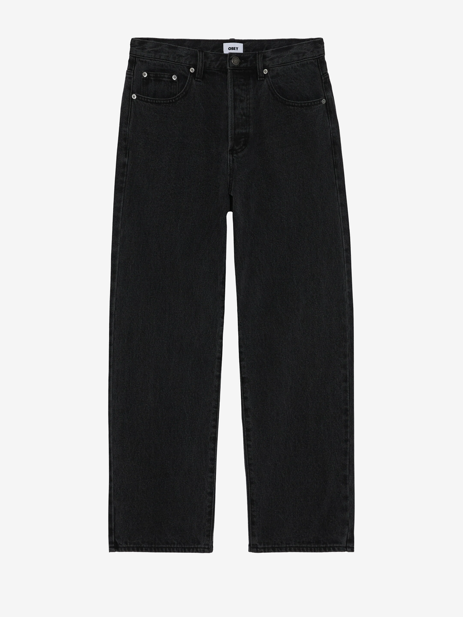 OBEY — Джинсы Boxcar Straight Leg Denim Faded Black