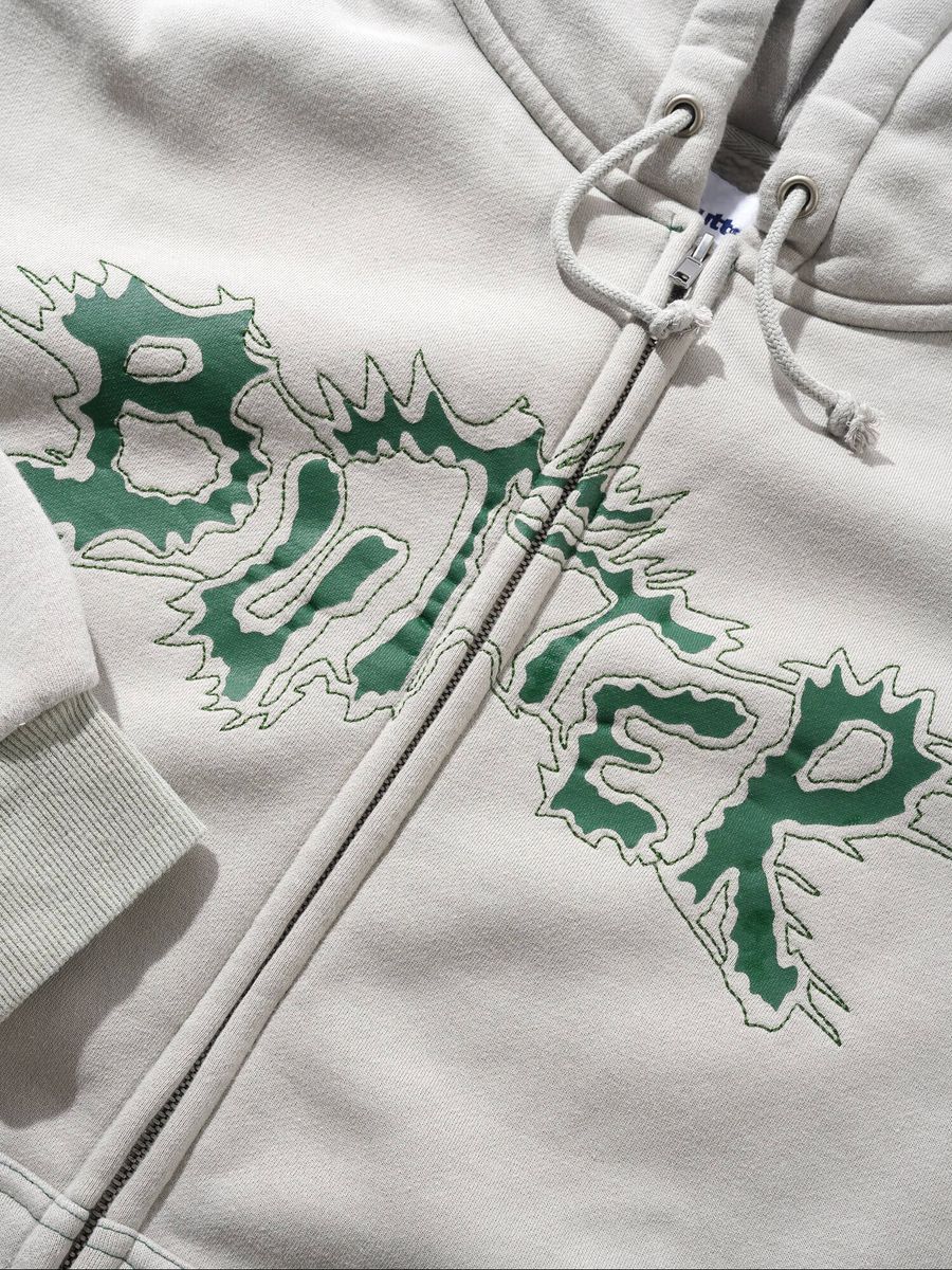 BUTTER GOODS — Худи Eruption ZIP Grey
