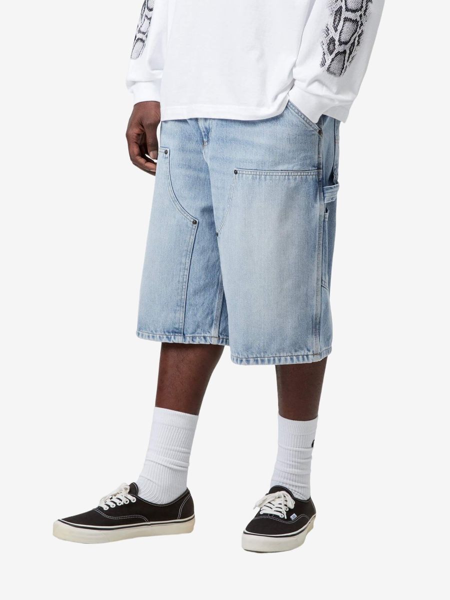 CARHARTT WIP — Шорты OG Double Knee Blue (Heavy Worn Bleached)