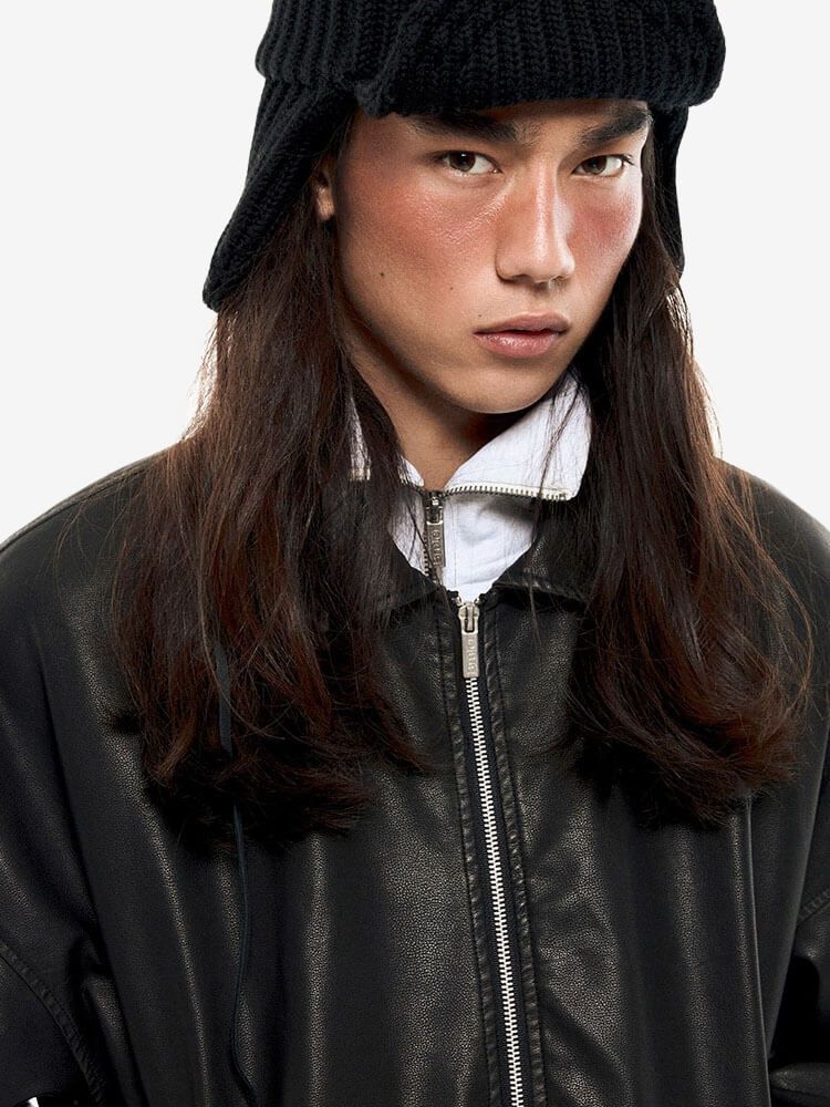 BRÛLER D’AMOUR — Куртка кожаная Jacket "Cas" Black