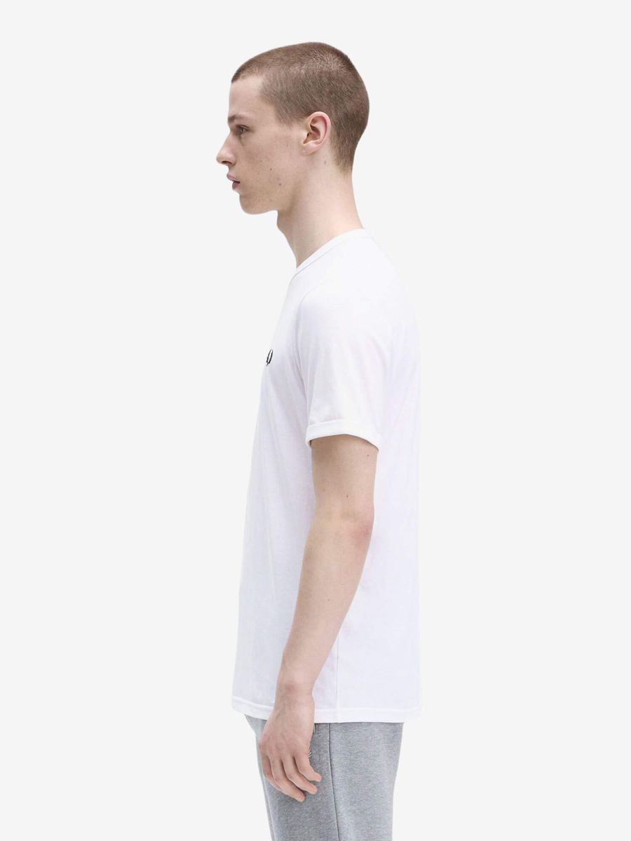FRED PERRY — Футболка Ringer White/Black