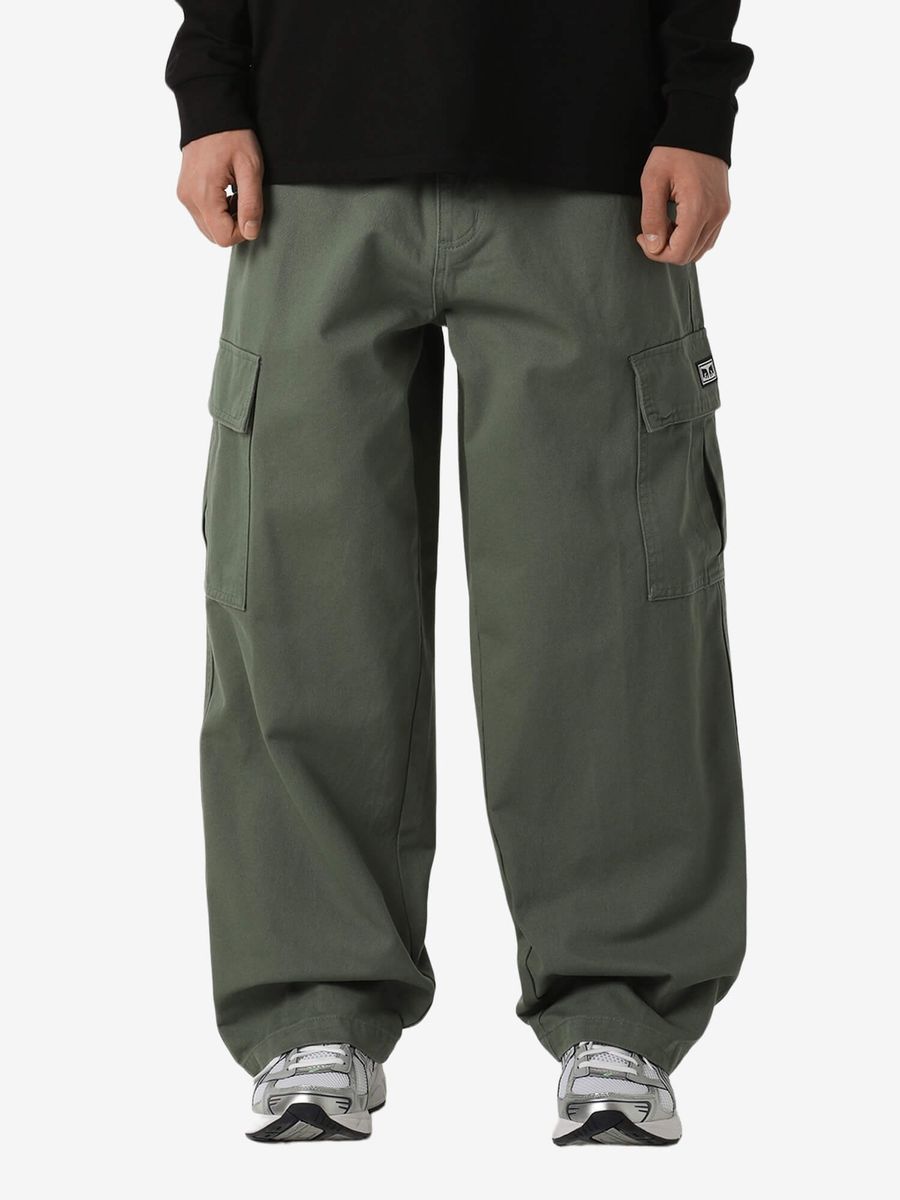 OBEY — Штаны Bigwig Baggy Twill Cargo Laurel Wreath