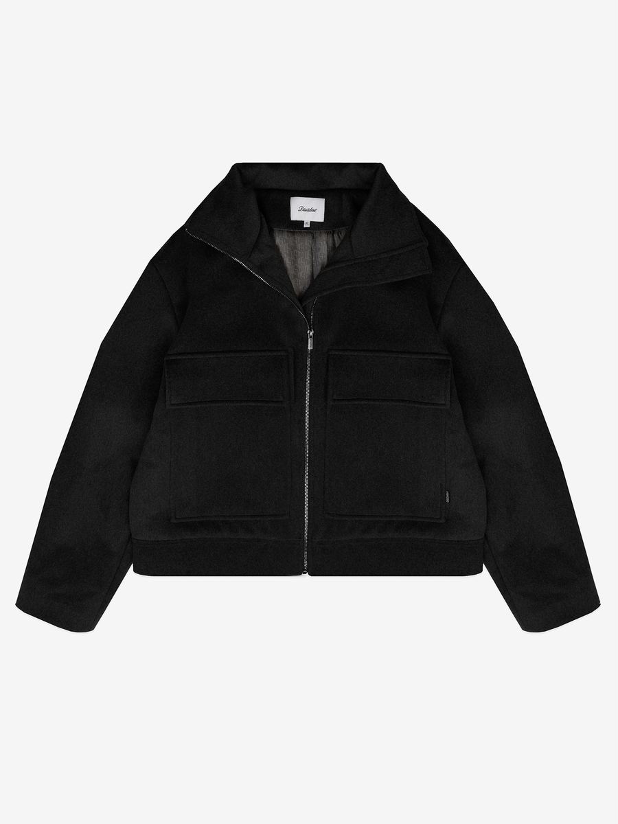 DISSIDENT — Куртка DST Cropped Zipper Coat in Black