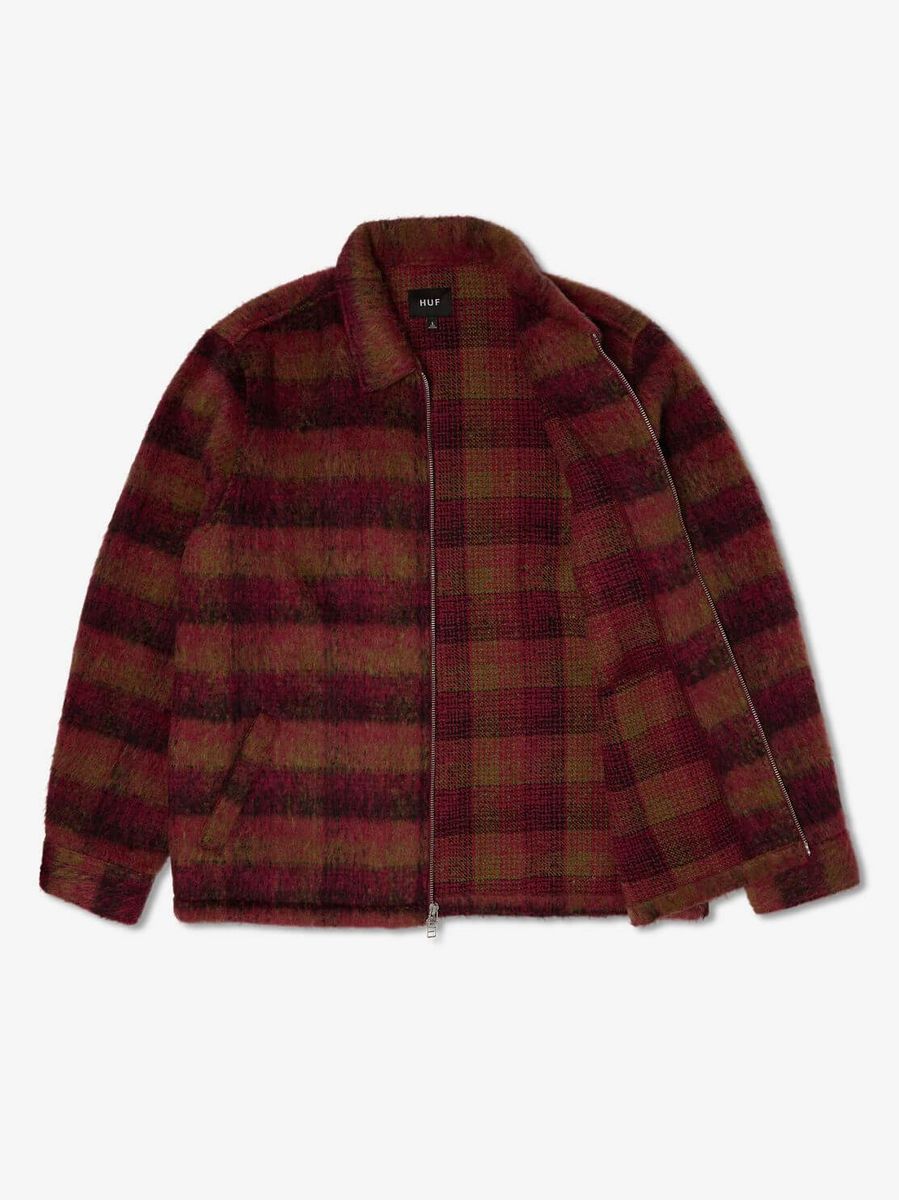 HUF — Куртка Megablast Plaid Jacket Berry