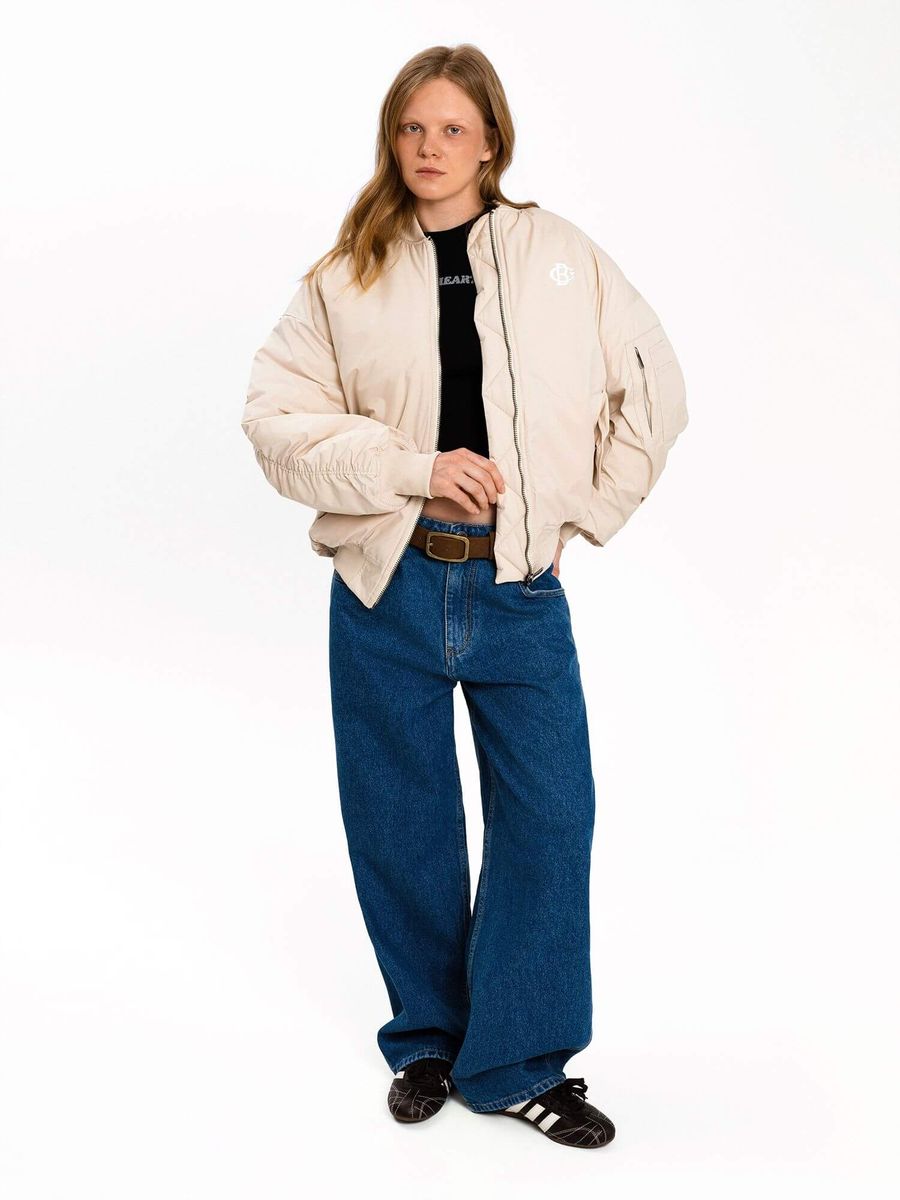DISSIDENT — Куртка Coat of Hearts Oversized Bomber Ivory