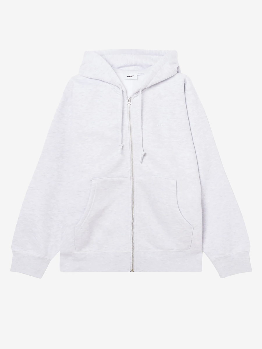 OBEY — Худи Established Works Bold Zip Ash Grey