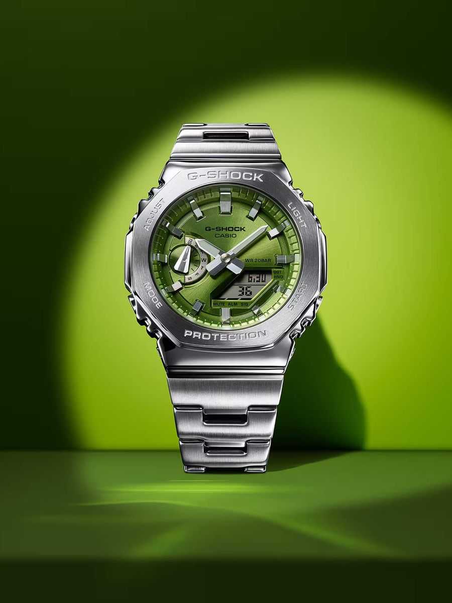 CASIO — Часы G-Shock GM-2110D-3A Steel Grey/Green