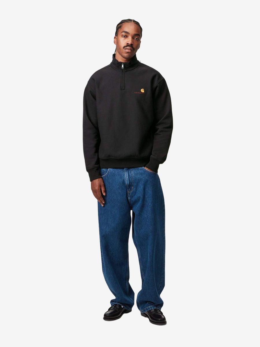 CARHARTT WIP — Свитшот American Script Half Zip Black