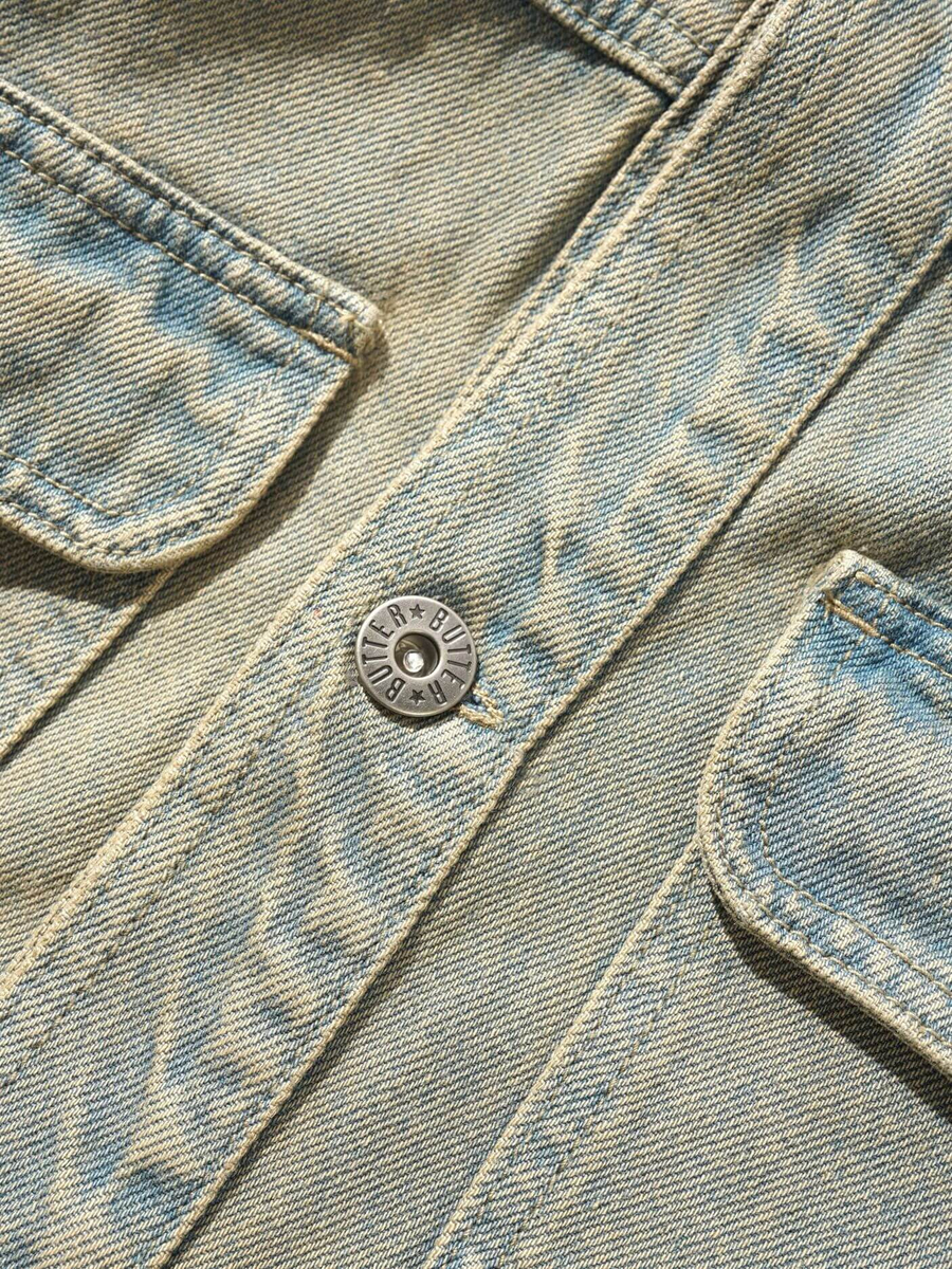 BUTTER GOODS — Куртка Garage Denim Jacket Sunfade Blue