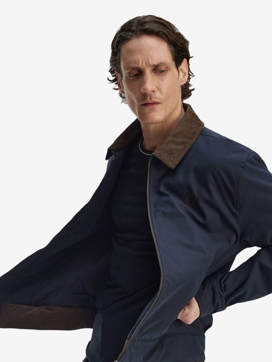 FRED PERRY — Куртка Cotton Caban Jacket Navy/White