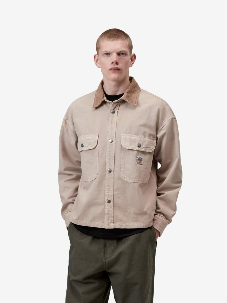 CARHARTT WIP — Овершот Prescott Shirt Jac String/Leather (Garment Dyed)
