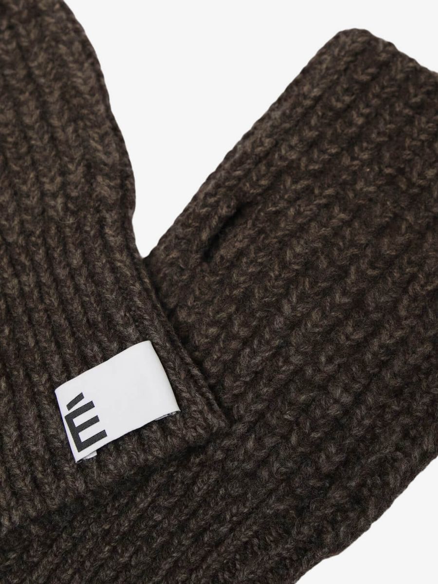 ÉTUDES STUDIO — Перчатки Wool Mittens Dark Brown os