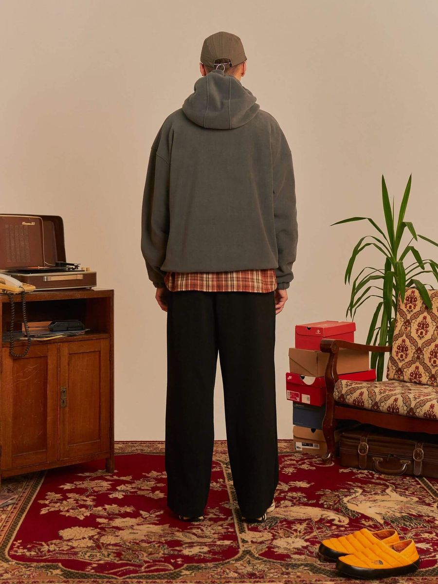 CALLED A GARMENT — Худи Флис Wrap Темно-Серый