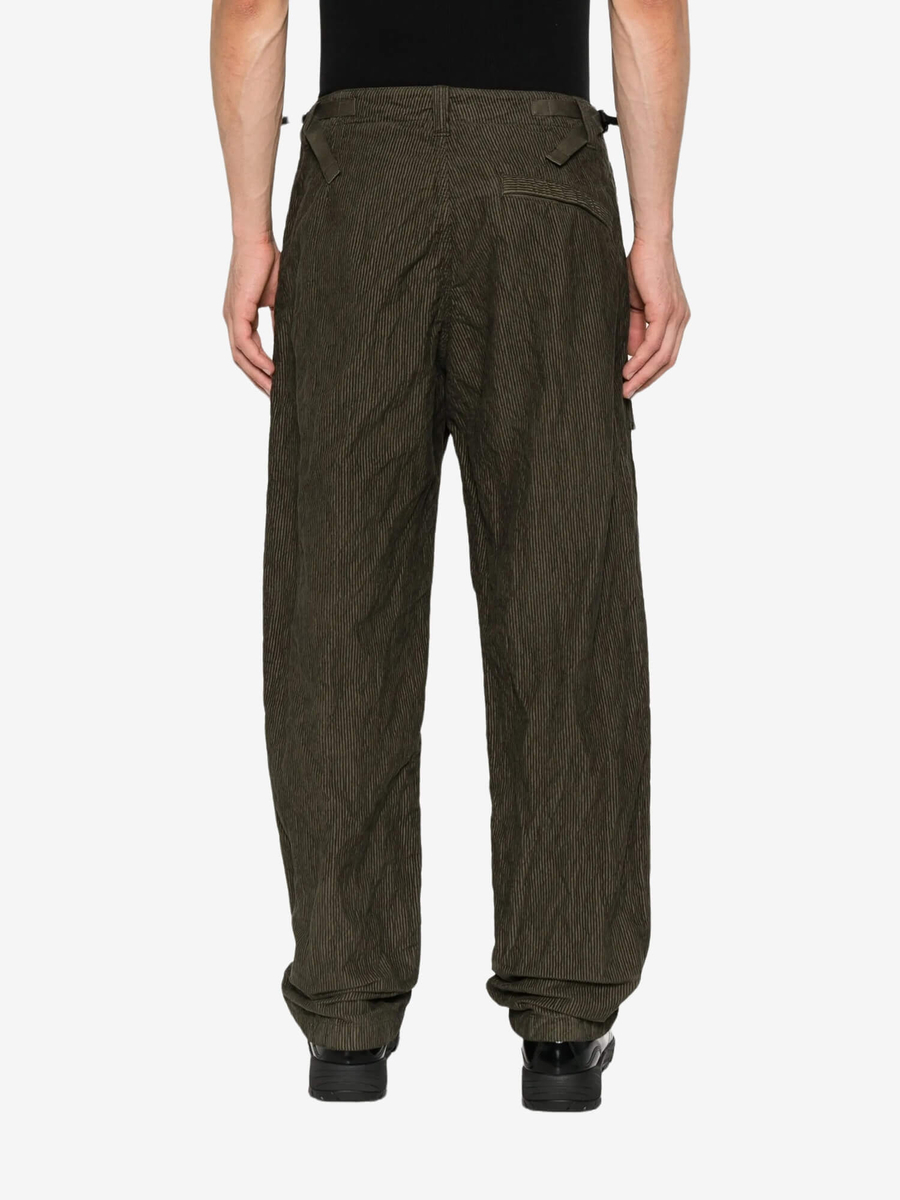 STONE ISLAND — Штаны Wrinkled Corduroy Trousers Green