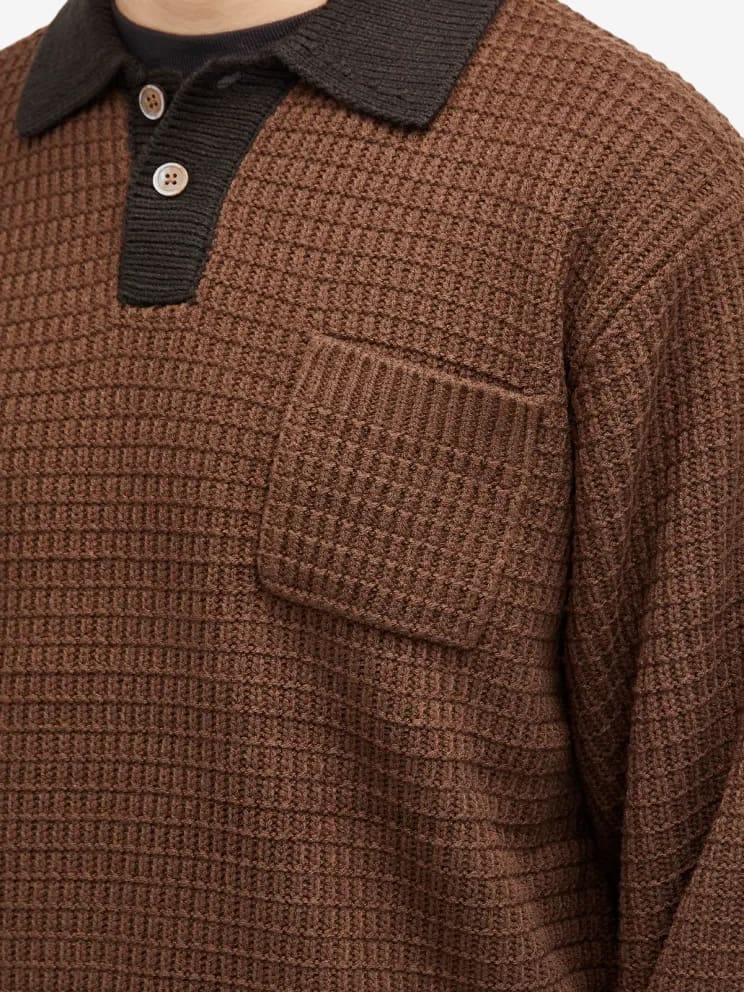 OBEY — Свитер-Поло Danny Polo Dark Brown