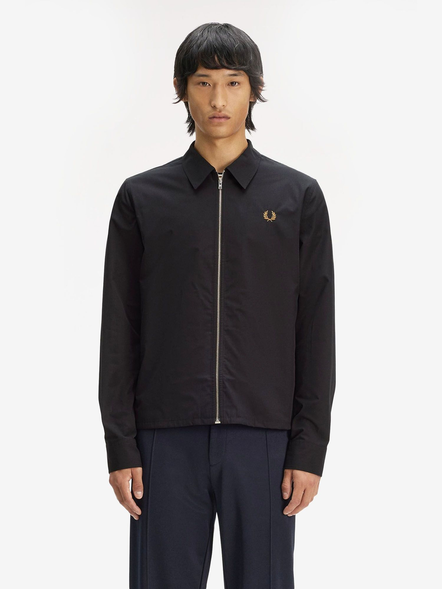 FRED PERRY — Рубашка Poplin Overshirt Black