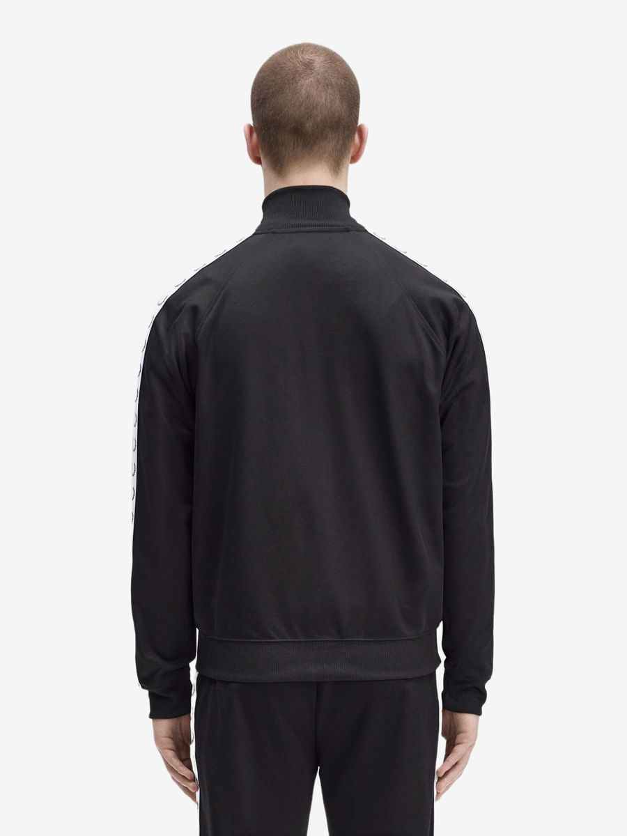 FRED PERRY — Олимпийка Taped Track Carbon Black