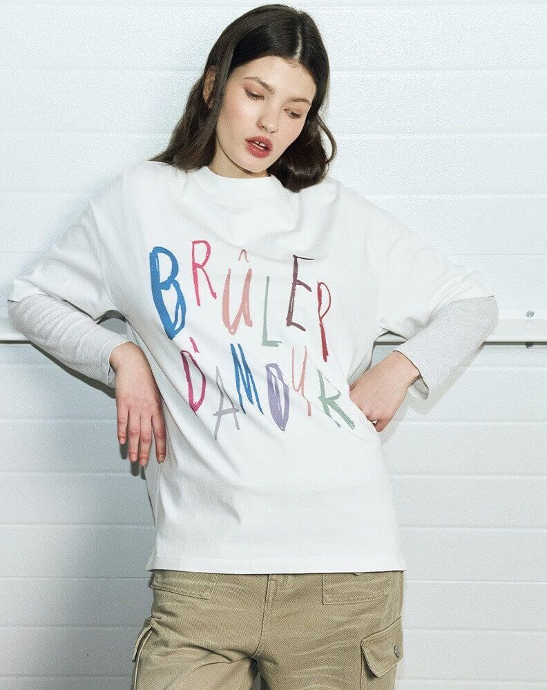 BRÛLER D’AMOUR — Футболка  “Ébauche” White