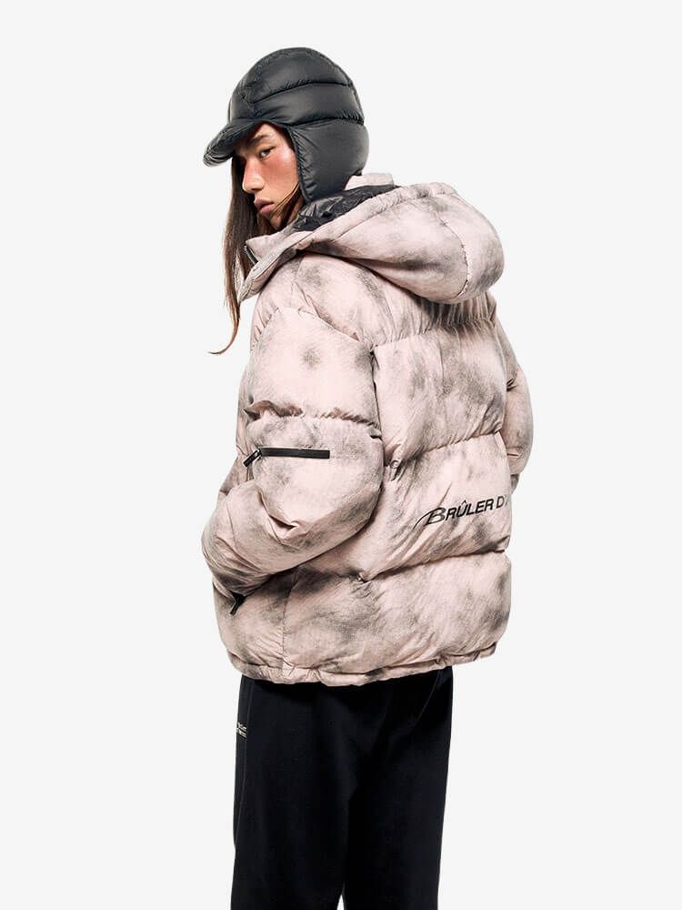 BRÛLER D’AMOUR — Куртка Sable Puffer серо-розовый
